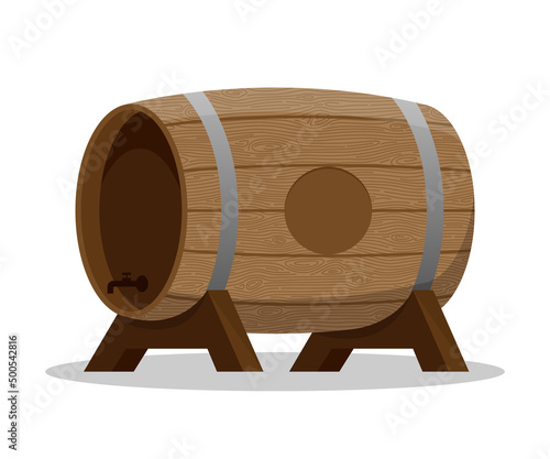 Wood barrels Alcohol barrel, drink container, wooden keg icon Barrel for wine, rum, beer or gunpowder