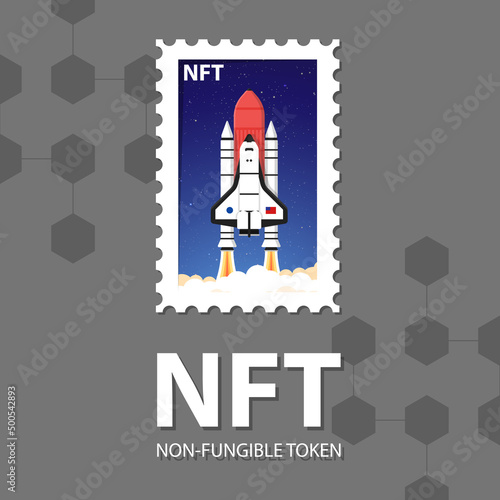 NFT with blockchain technology non-fungible token
