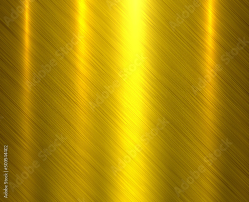 Metal gold texture background, brushed metallic golden texture plate pattern, vector illustration.