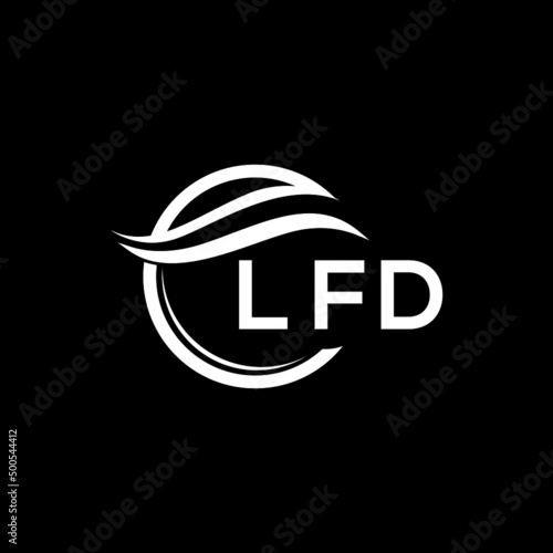 LFD letter logo design on black background. LFD  creative initials letter logo concept. LFD letter design. © Faisal