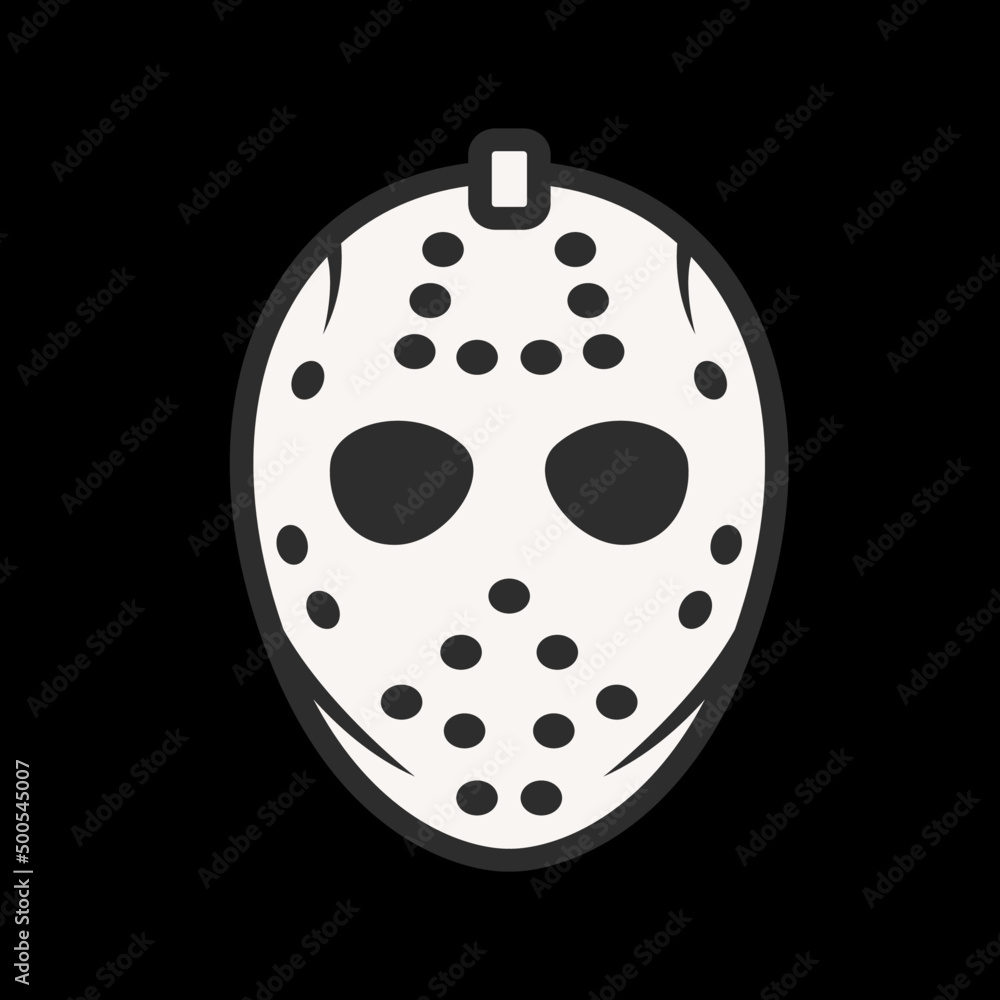Scary Jason Voorhees hockey mask mascot logo icon Goalie Friday the 13th  movie franchise halloween vector illustration Stock ベクター | Adobe Stock
