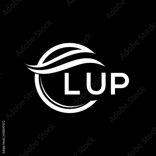 LUP letter logo design on black background. LUP  creative initials letter logo concept. LUP letter design.