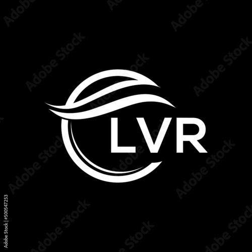 LVR letter logo design on black background. LVR creative initials letter logo concept. LVR letter design.  photo