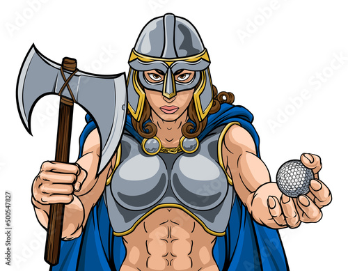 Viking Trojan Celtic Knight Golf Warrior Woman