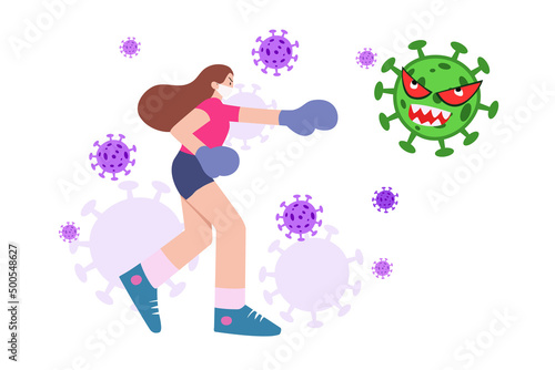 Illustration about viral infectious disease.