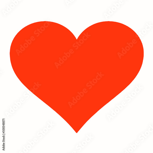 red heart on a white background