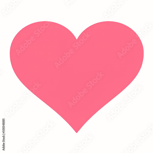 Pink heart on a white background
