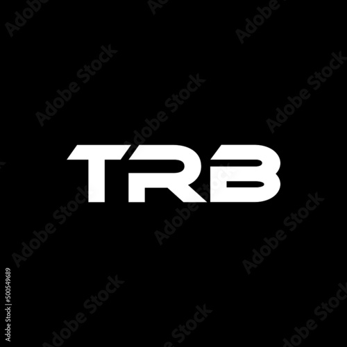 TRB letter logo design with black background in illustrator, vector logo modern alphabet font overlap style. calligraphy designs for logo, Poster, Invitation, etc. photo