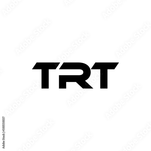 TRT letter logo design with white background in illustrator, vector logo modern alphabet font overlap style. calligraphy designs for logo, Poster, Invitation, etc. photo