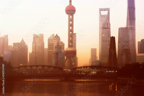 Warm Shanghai sunrise