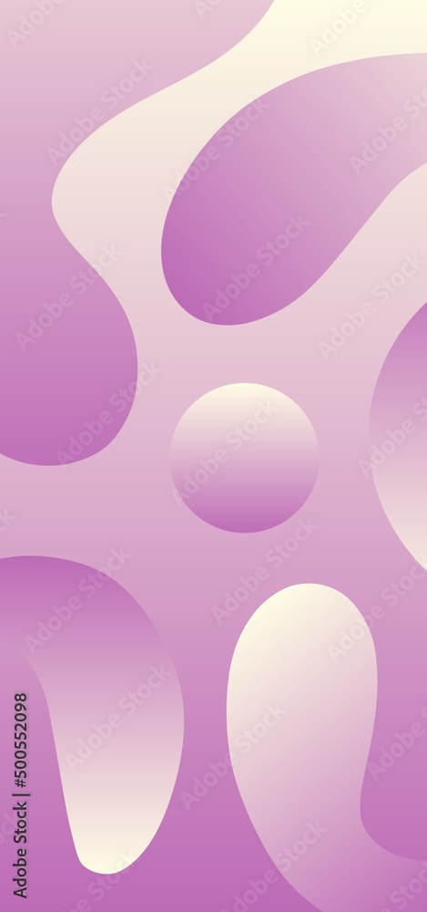 Colorful wallpaper. Abstract background with geometric elements. Light pink abstract gradient wallpaper with beautiful fluid shapes. Best mobile wallpaper.