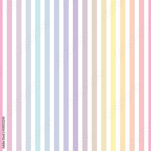 Rainbow stripe pattern, colorful vertical lines seamless vector repeat