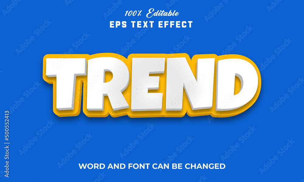 Trend Editable 3d text Effect Style