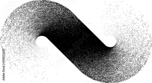 Hipster Sign. Grunge Infinity Symbol. Distressed Paint Brush, vector design.