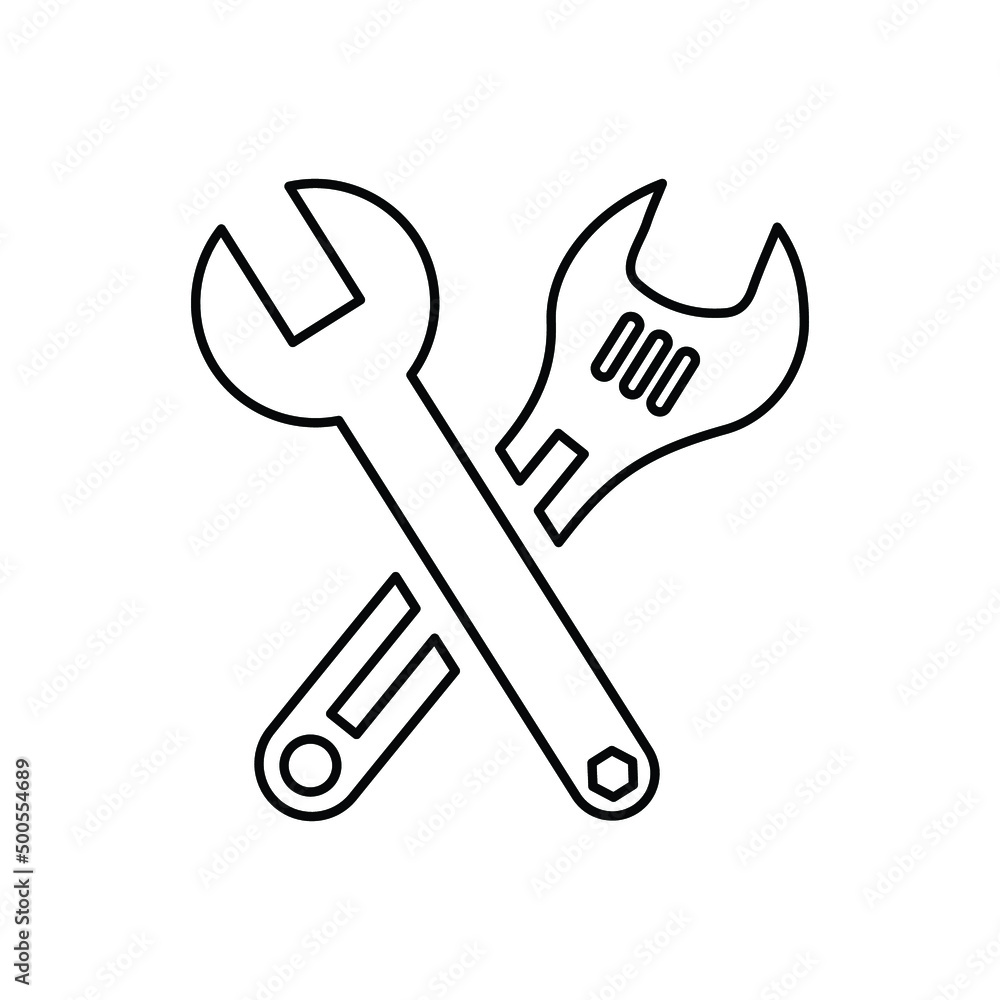 Toolkit, construction, equipment outline icon. Line art sketch. Toolkit, construction, equipment outline icon. Line art sketch.