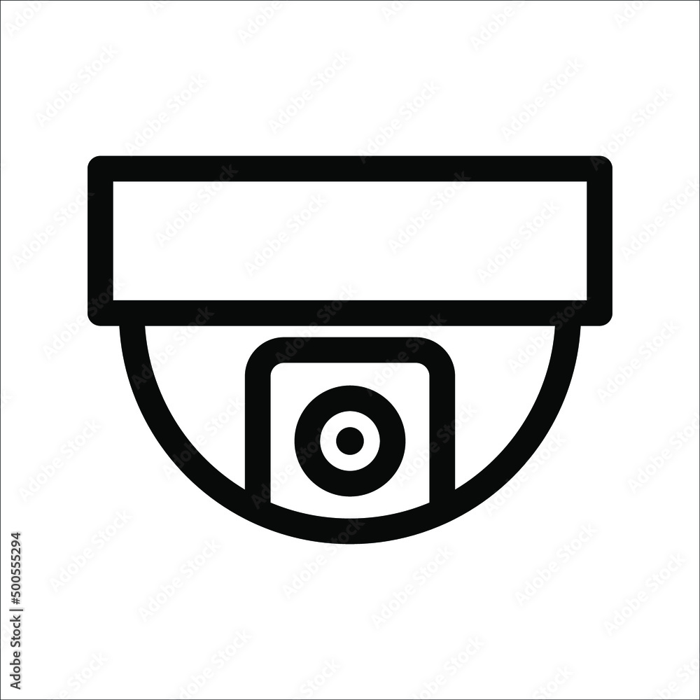 Surveillance dome camera line icon, outline vector sign, linear style pictogram isolated on white. Symbol, logo illustration. Editable stroke. Pixel perfect. Surveillance dome camera line icon, outline vector sign, linear style pictogram isolated on white. Symbol, logo illustration. Editable stroke. Pixel perfect.