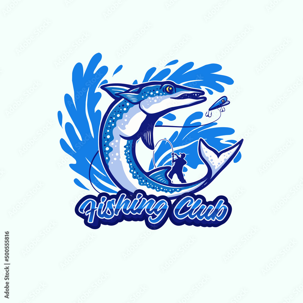 template logo fishing in the wave template logo fishing in the wave