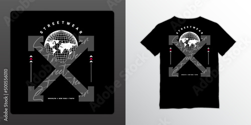 Streetwear t-shirt design, suitable for screen printing, jackets and others
