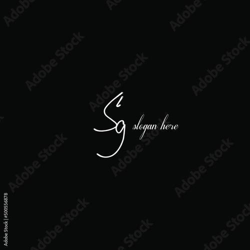 Initial Letter Sg Logo - Handwritten Signature Logo
