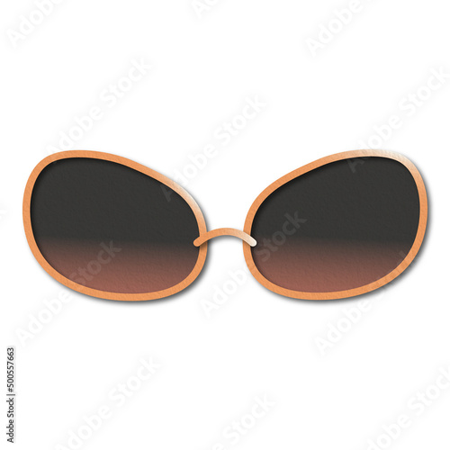 An element in the form of fashionable sunglasses to create your own design. Part of the set.