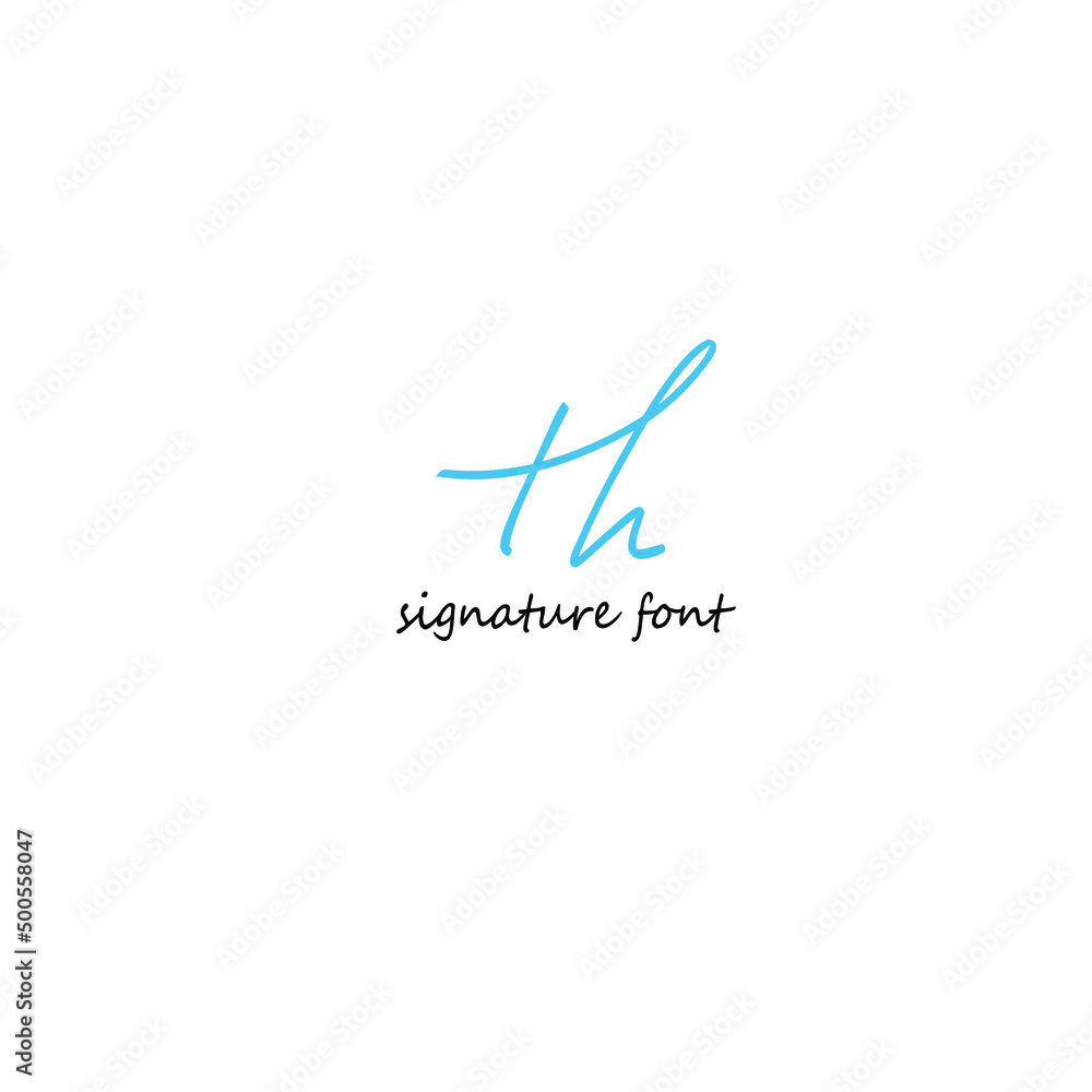 t h th initial letter handwriting and signature logo t h th initial letter handwriting and signature logo