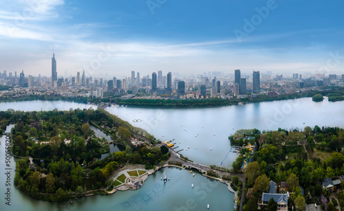 aerial photography nanjing city architecture landscape skyline
