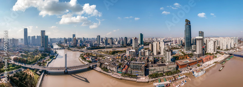 aerial photography ningbo city architecture landscape skyline large format