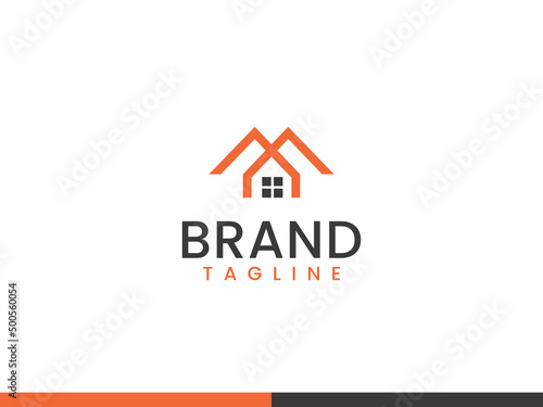 Letter M home logo template design