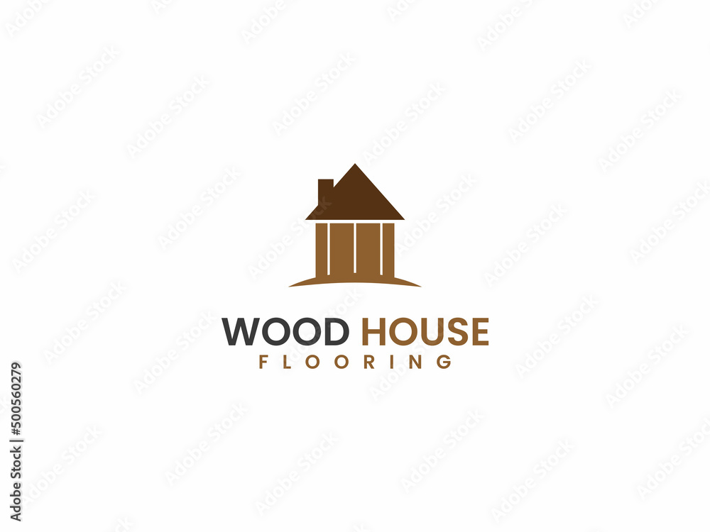 Home flooring logo template, Wood and home concept