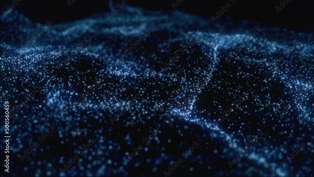 Thousands of blue bubbles move randomly in a single wave mass creating elegant bokeh. Thousands of blue bubbles move randomly in a single wave mass creating elegant bokeh.