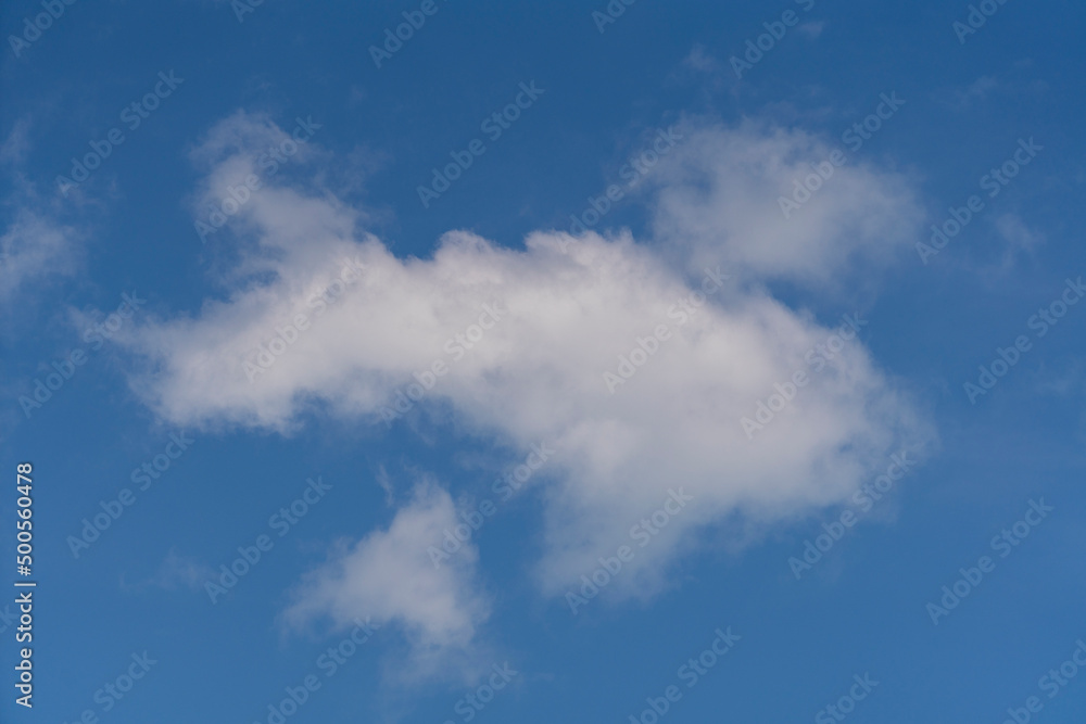 Sunny day, blue sky and white clouds