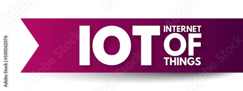 IOT Internet Of Things - physical objects that are embedded with sensors, software, and other technologies that connect and exchange data with other devices over the Internet, acronym text concept
