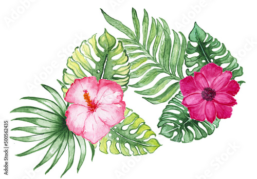 Watercolor bouquets of spring flowers . Suitable for greeting cards invitations design works crafts and hobbies.