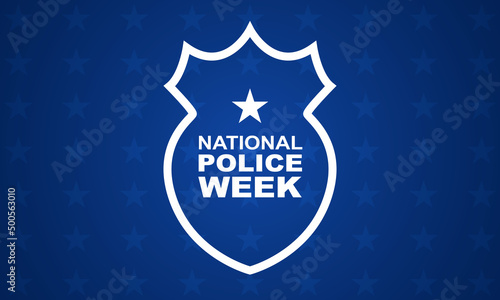 National Police Week background. Poster, card, banner and background