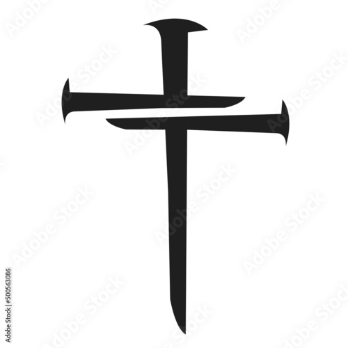 Nail Cross Christian Nail Cross Vector illustrator