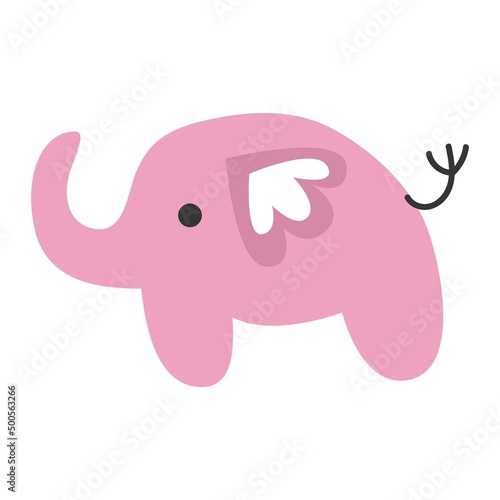 Cute vector illustration of an elephant. Design element.
