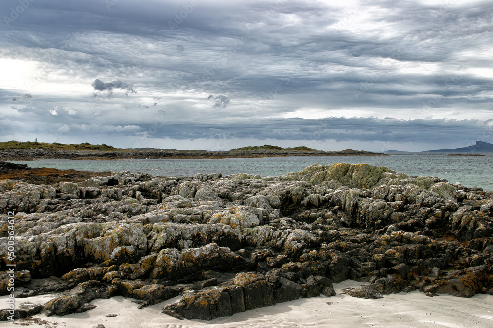 Beach at Portnaluchaig on the West Coast of Scotland