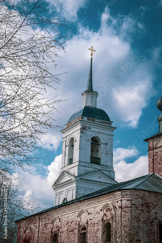 white Orthodox bell tower