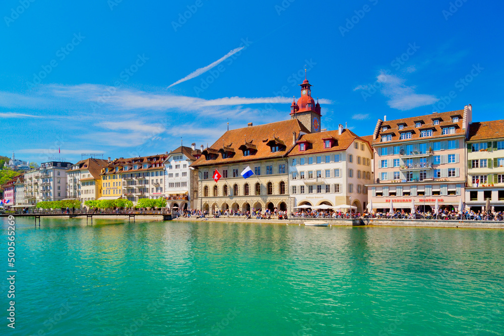 Luzern an einem sonnigen Tag, Schweiz