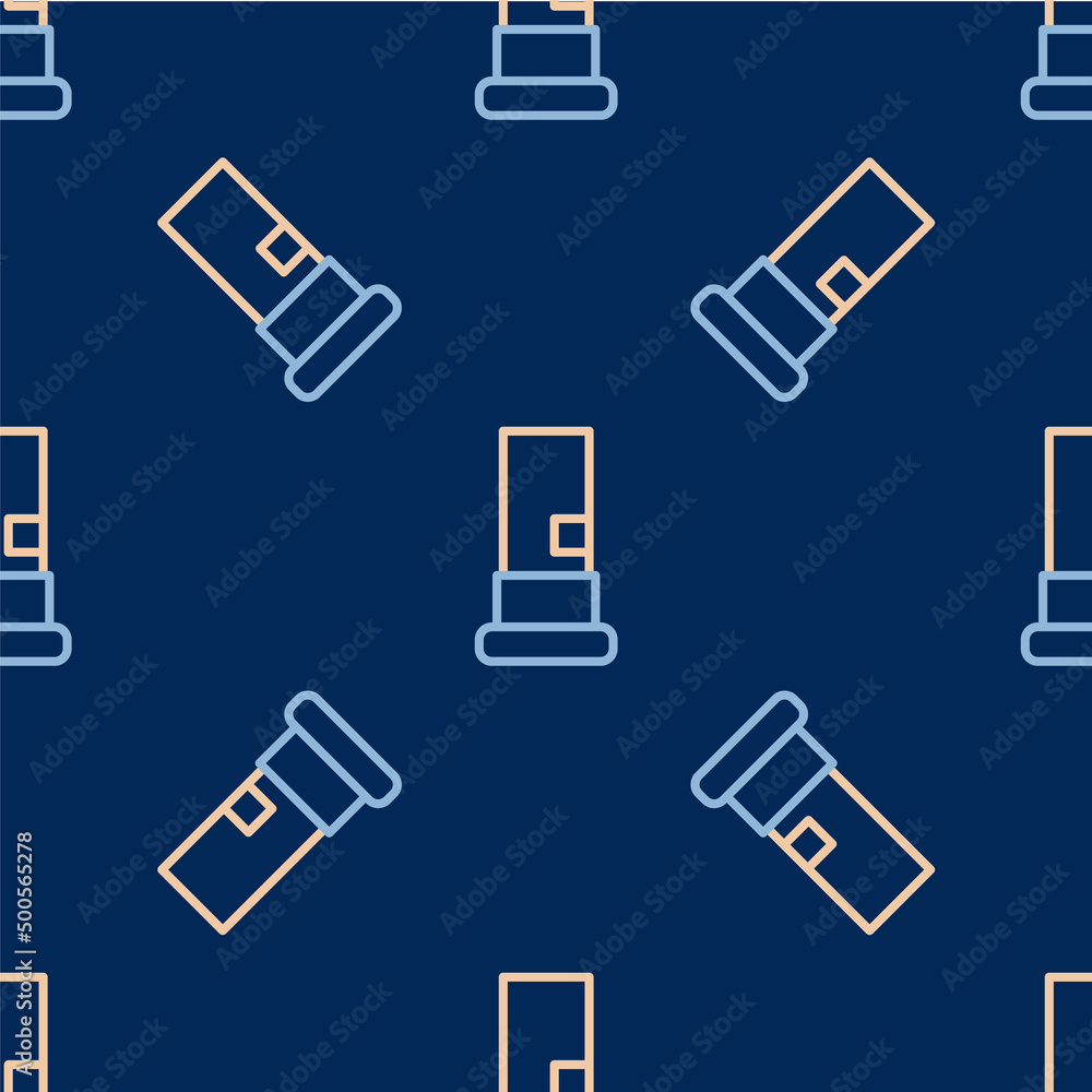 Line Cartridges icon isolated seamless pattern on blue background. Shotgun hunting firearms cartridge. Hunt rifle bullet icon. Vector Line Cartridges icon isolated seamless pattern on blue background. Shotgun hunting firearms cartridge. Hunt rifle bullet icon. Vector