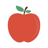 Red Apple Fruit Vector Illustration