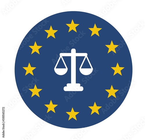 European Court Justice Symbol Icon