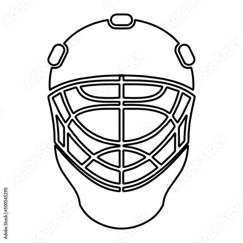 Ice Hockey Helmet Vector Stock Illustration