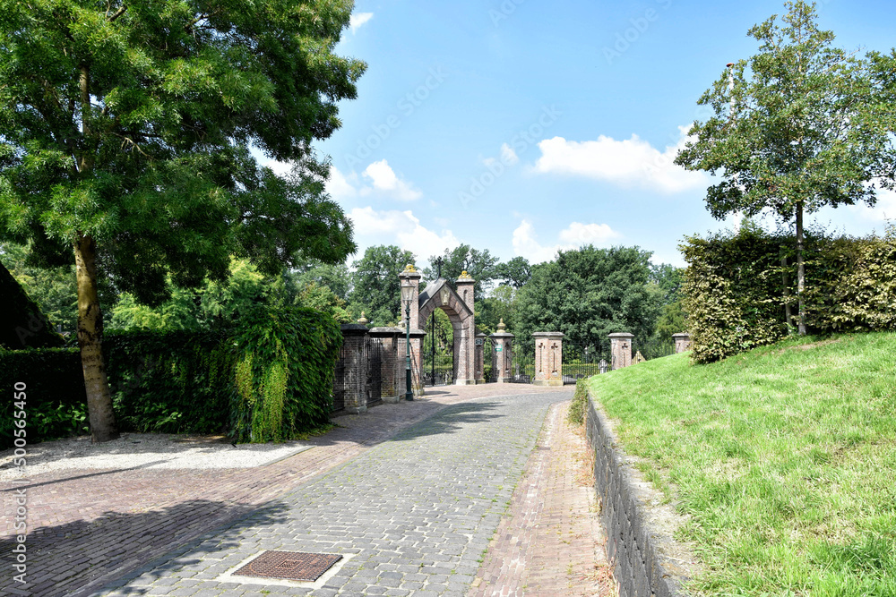 Obraz premium View of the Roman Catholic Cemetery of Ravenstein.The cemetery contains four Commonwealth War Graves. Netherlands, Holland, Europe