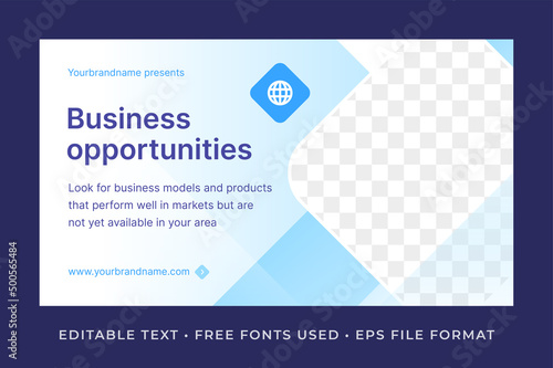 Business opportunities global marketing banner template