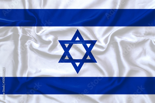 flag israel silk background, silk texture.