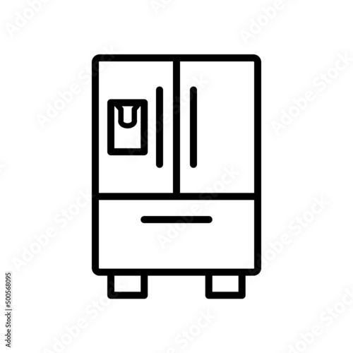 refrigerator new icon simple vector