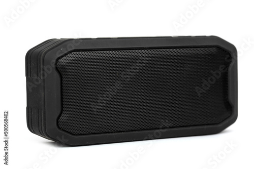 the black wireless music speaker