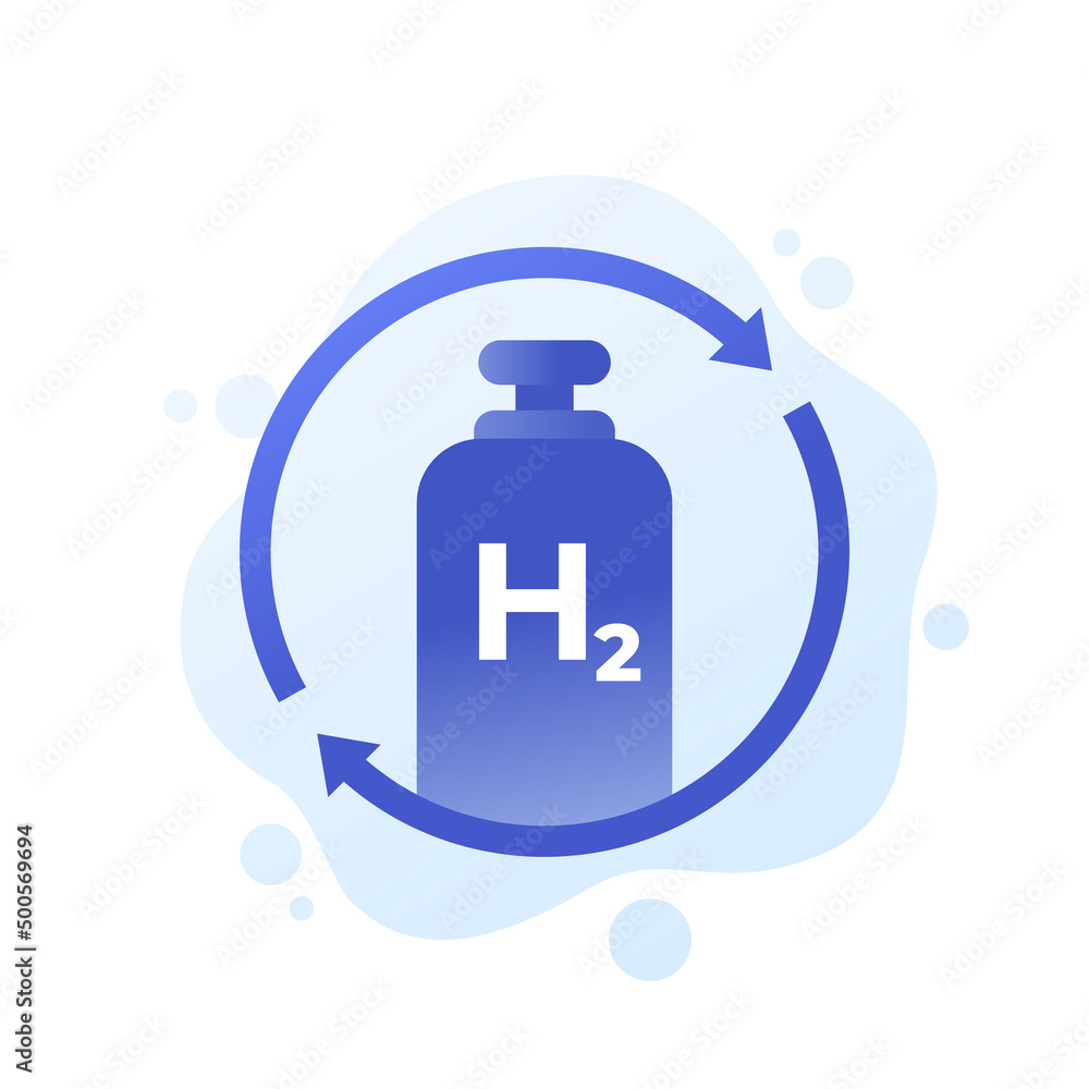 hydrogen gas tank refill vector illustration hydrogen gas tank refill vector illustration
