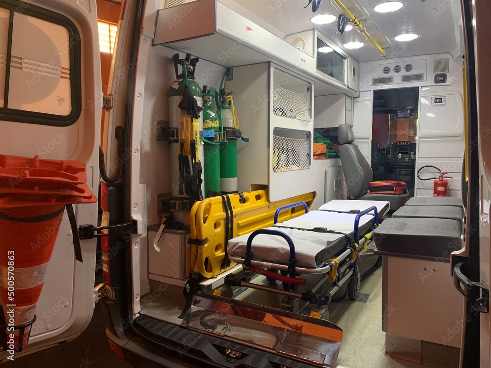 Interior of an Ambulance Interior of an Ambulance